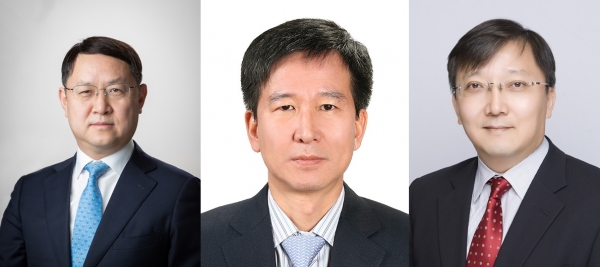 왼쪽부터 김근익, 김도인, 최성일 금융감독원 신임 부원장