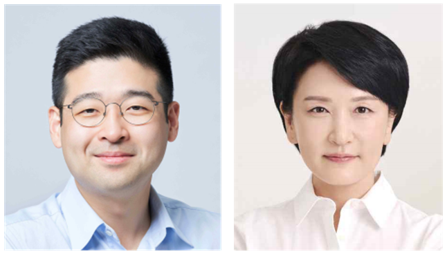 한국핀테크산업협회 신규 김동호 한국신용데이터 대표(왼쪽), 김애니은희 와우플래닛 대표