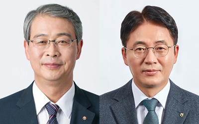 임종룡 우리금융 회장(왼쪽)과 이석용 NH농협은행장(사진=각사).