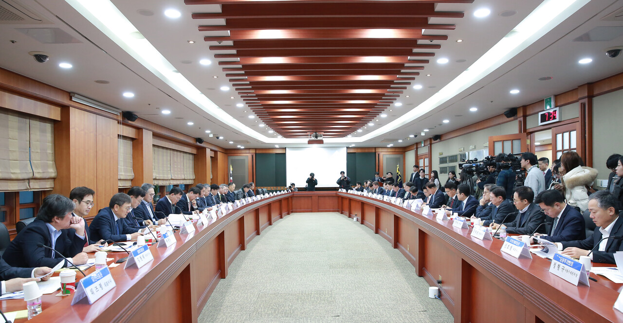 5일 오전 서울 여의도 금융투자협회에서 개최된 ‘금융감독원·증권사 CEO 긴급현안 간담회’ (사진=금융감독원)